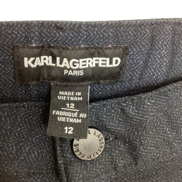 KARL LAGERFELD NAVY SLIM FITTED PANTS 12 - Picture 6 of 10